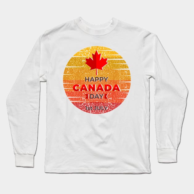 Happy canada day Long Sleeve T-Shirt by Dieowl